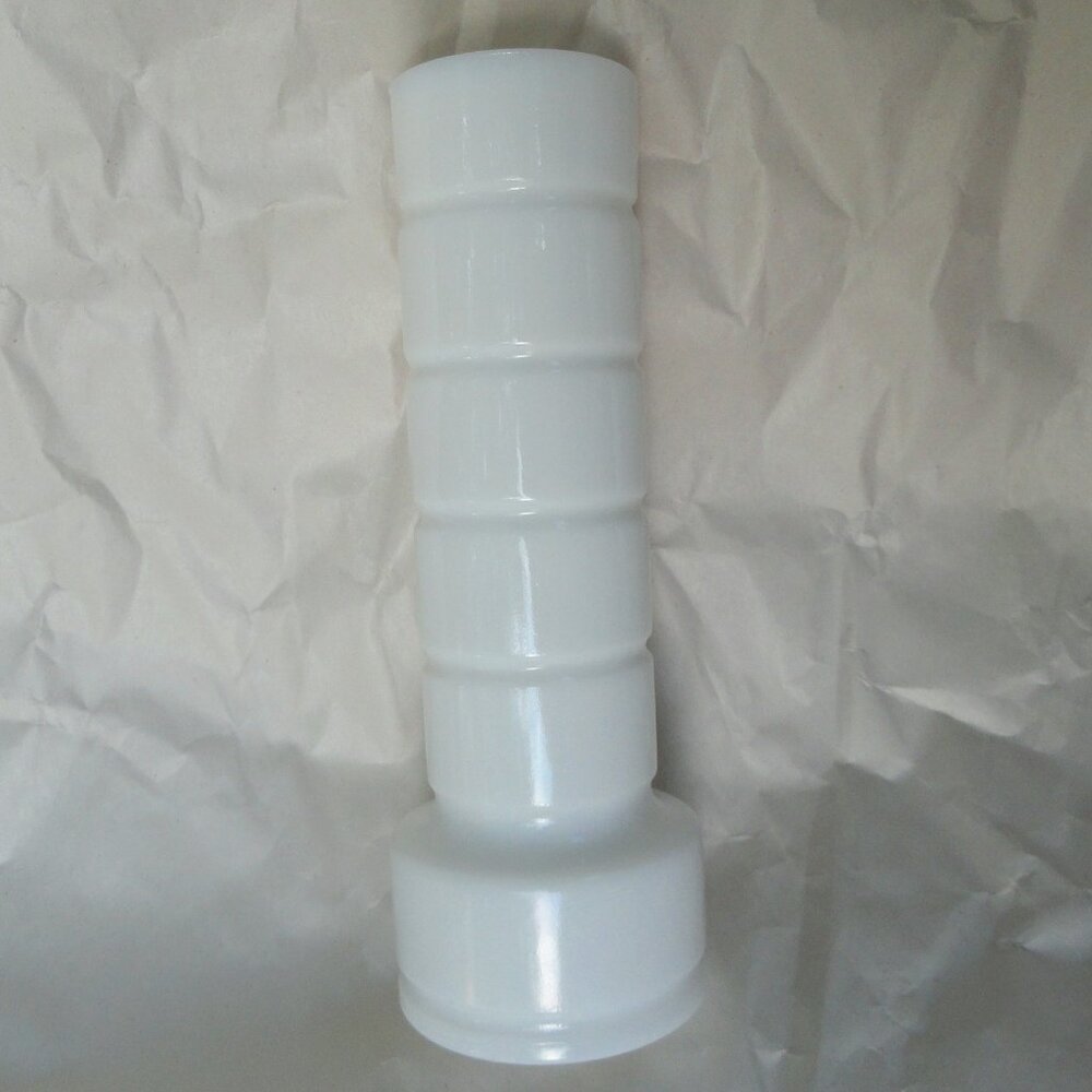 2 for $15 Tiered Ring Cylinder Tower Vase Minimalist Retro White Milk Glass